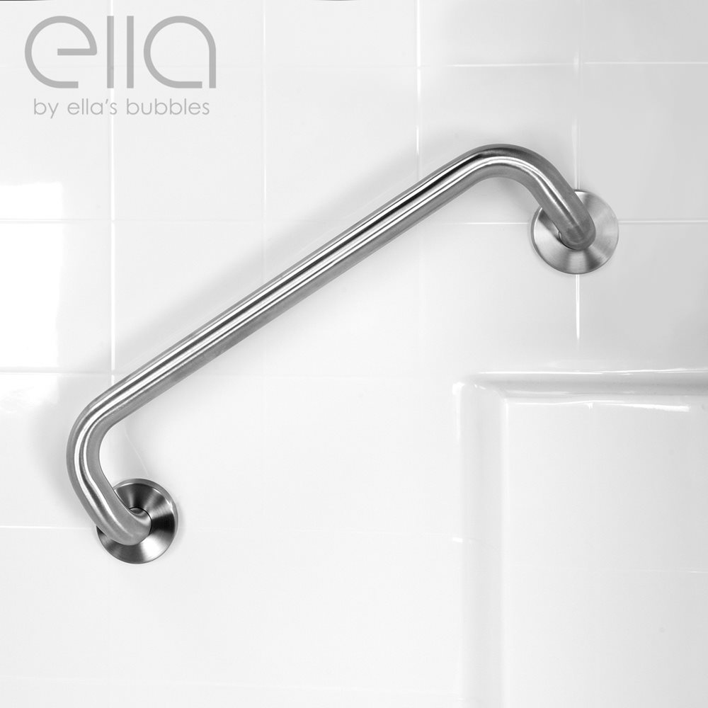 Ella Modern Barra de acero inoxidable pulido 12 "x1 ¼" Circle Grab Bar y 20 "x1 ¼" Dual Bent Grab Bars