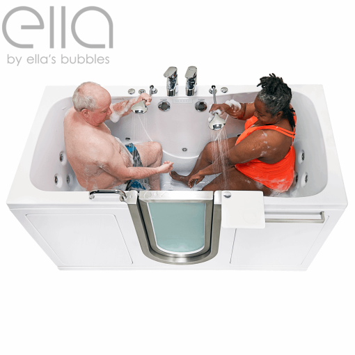 Ella Escape Two Seat Tub, Air + Hydro + Independent Foot Massage 36″x72″ (91cm X 183cm)