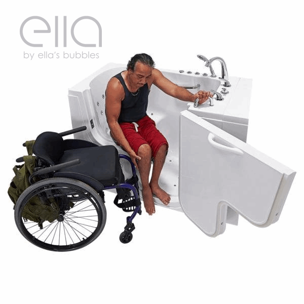 Transfer32 Baignoire Sans Rendez Vous Accessible En Fauteuil Roulant 32 X 52 81 X 132cm Technologie A Double Drain